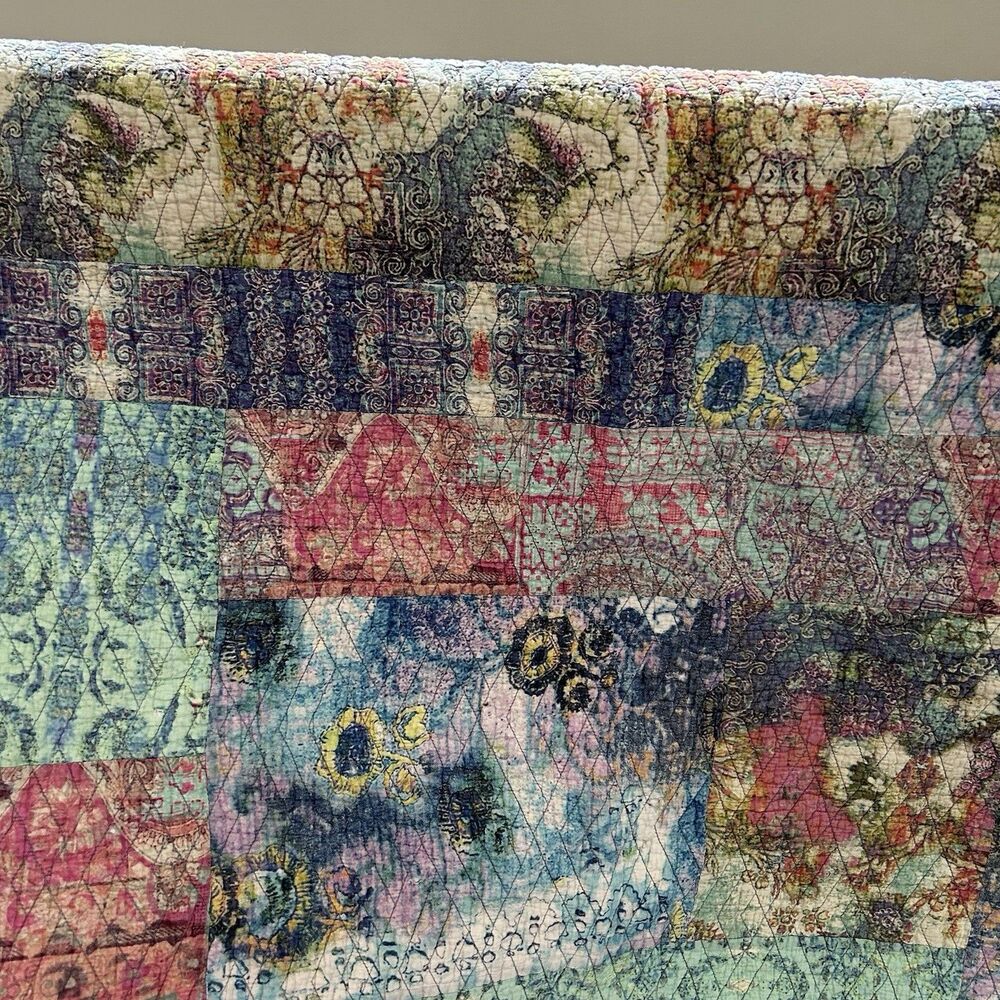 Poetic Wanderlust Tracey Porter Full Cotton Juniper Lavender Quilt Blanket Boho